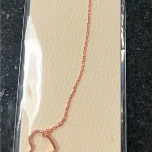 Gold dipped heart lanyard necklace! New!